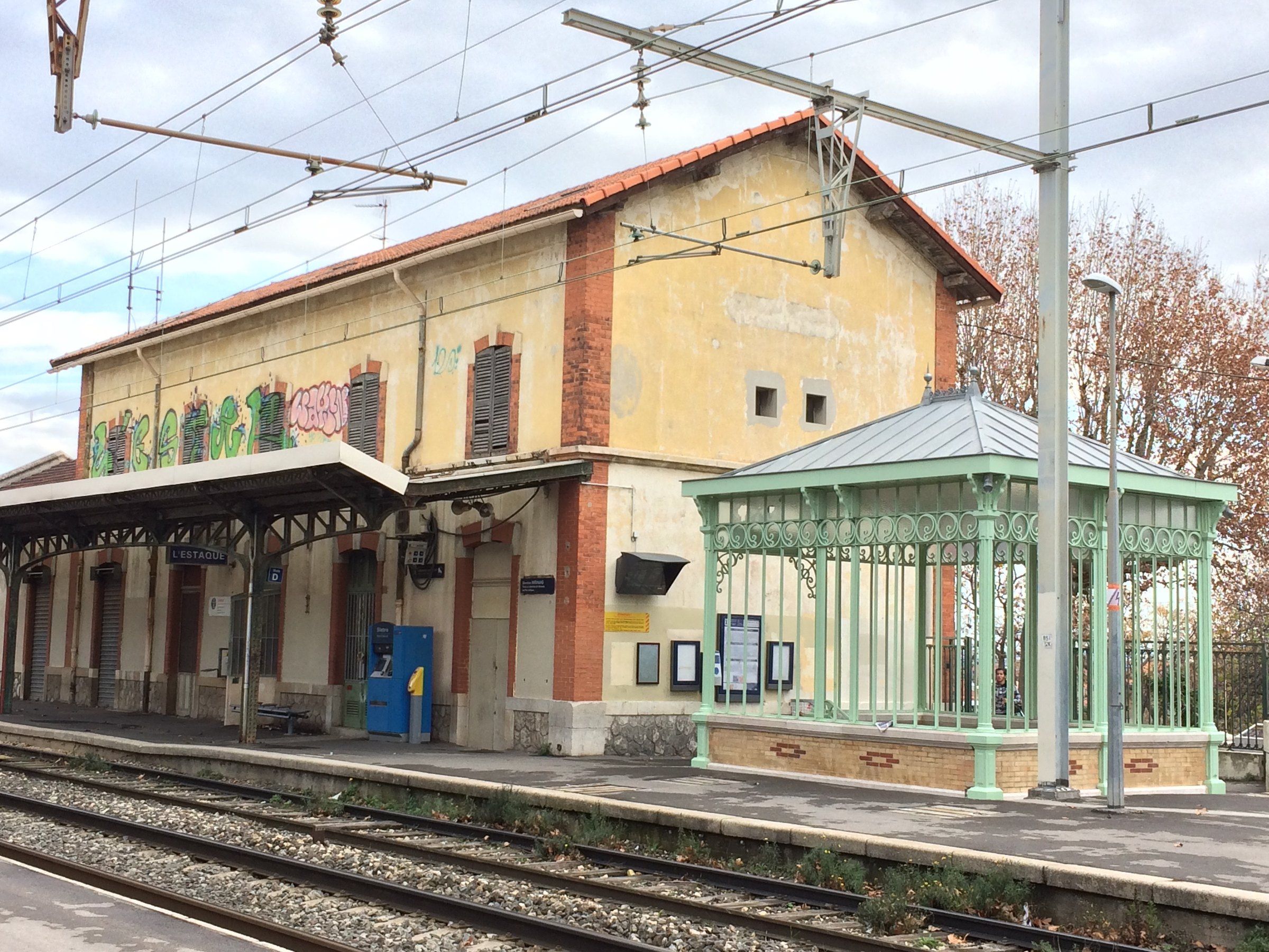 La gare de L'Estaque, sur la ligne de la Côte Bleue